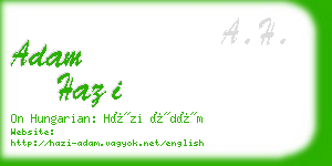 adam hazi business card